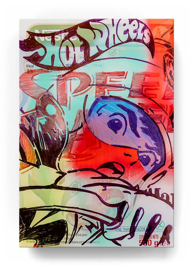 Speed Racer over a cereal box