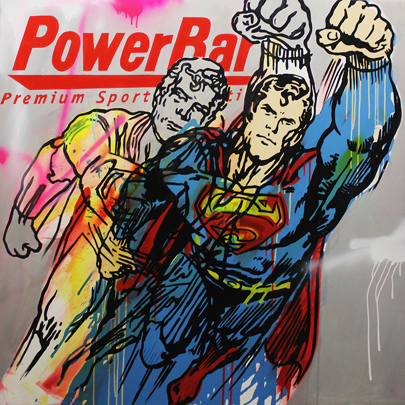 Power Fly<br>60" x 60". Original acrylic on canvas.