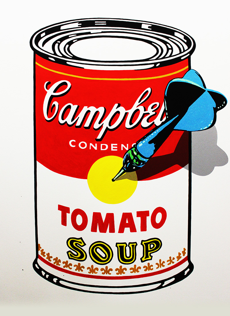 Soup Dart Blue<br>39" x 53". Original acrylic on canvas.