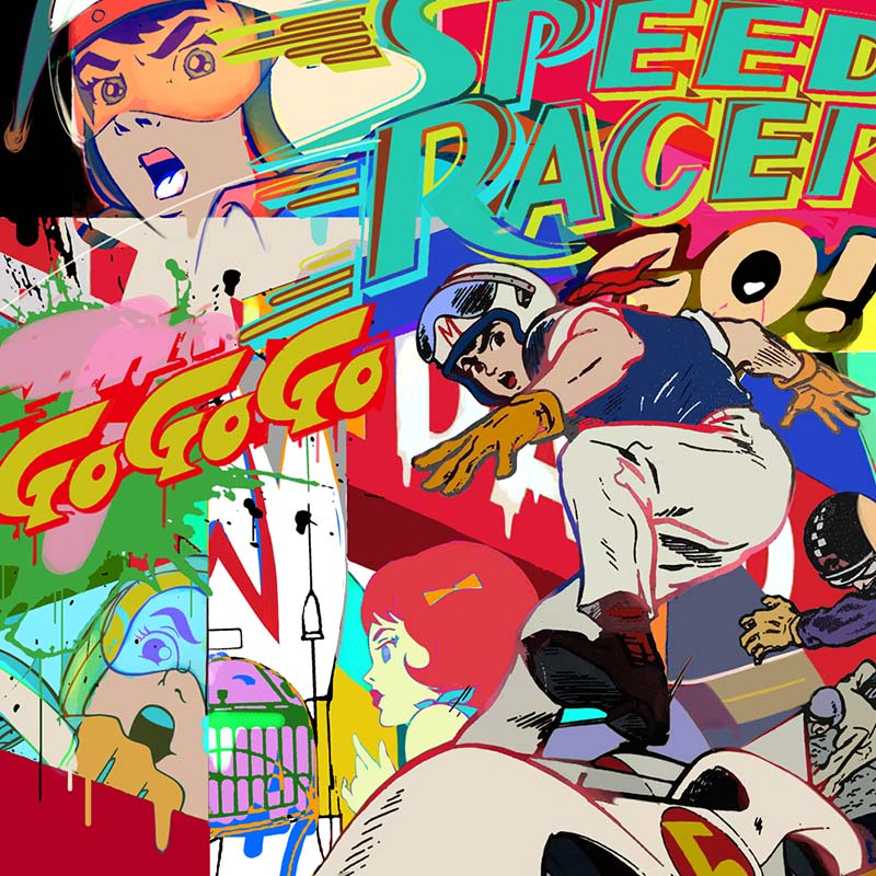 Go Go Go Racer 48" x 48" ACRYLIC ON CANVAS